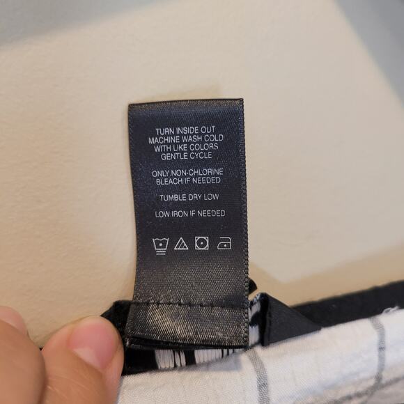 Ali Miles Womens Multicolor Round Neck Geometric Print Top XL Roll Tab Sleeves - Picture 9 of 9